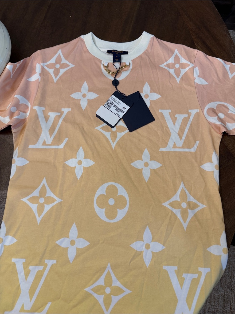 Louis Vuitton Peach to Pink Ombre Monogram Short Sleeve Tee